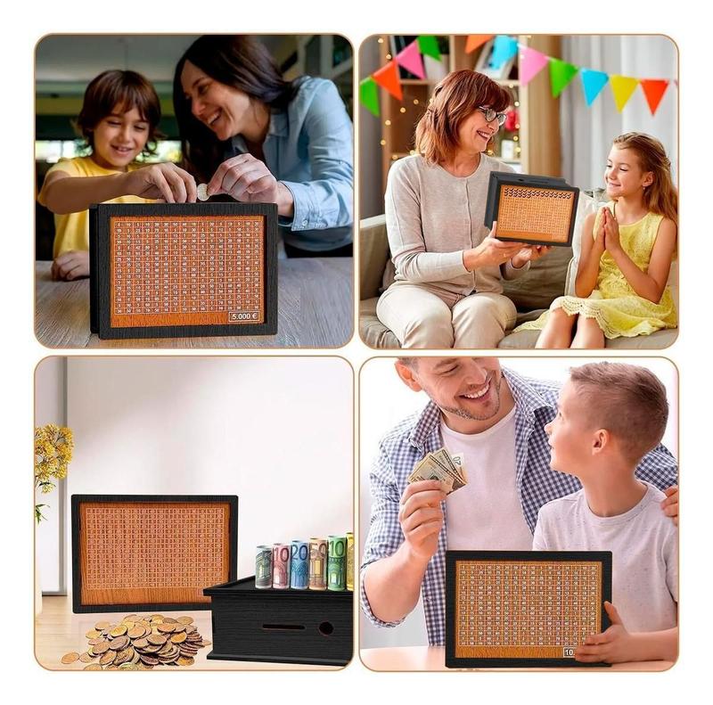 Cofre Caixa Dinheiro Wood Box Japones Kakebo Desafio Nat